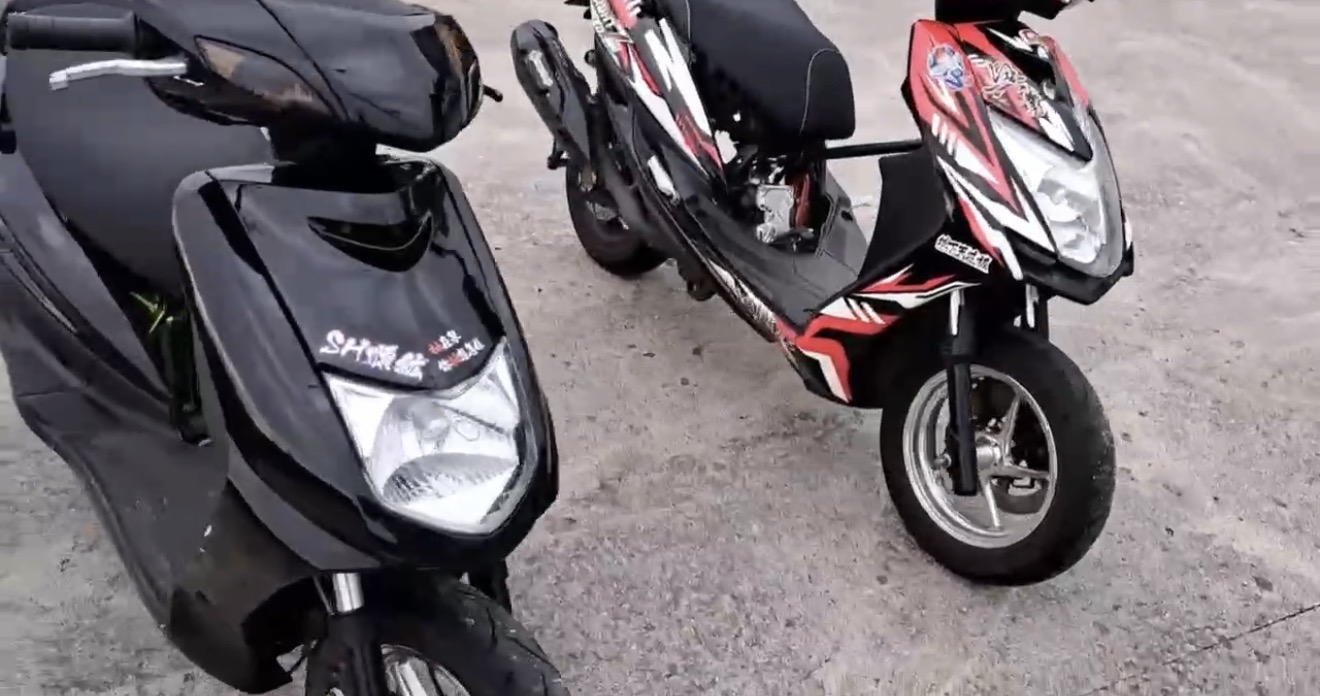 遭查扣之競速改裝車輛。(記者徐煜勝翻攝)