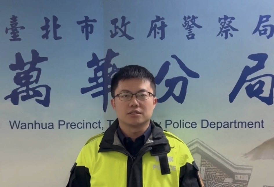 萬華分局西門町派出所所長陳韋勲案情說明。（圖／記者 趙靜姸翻攝）