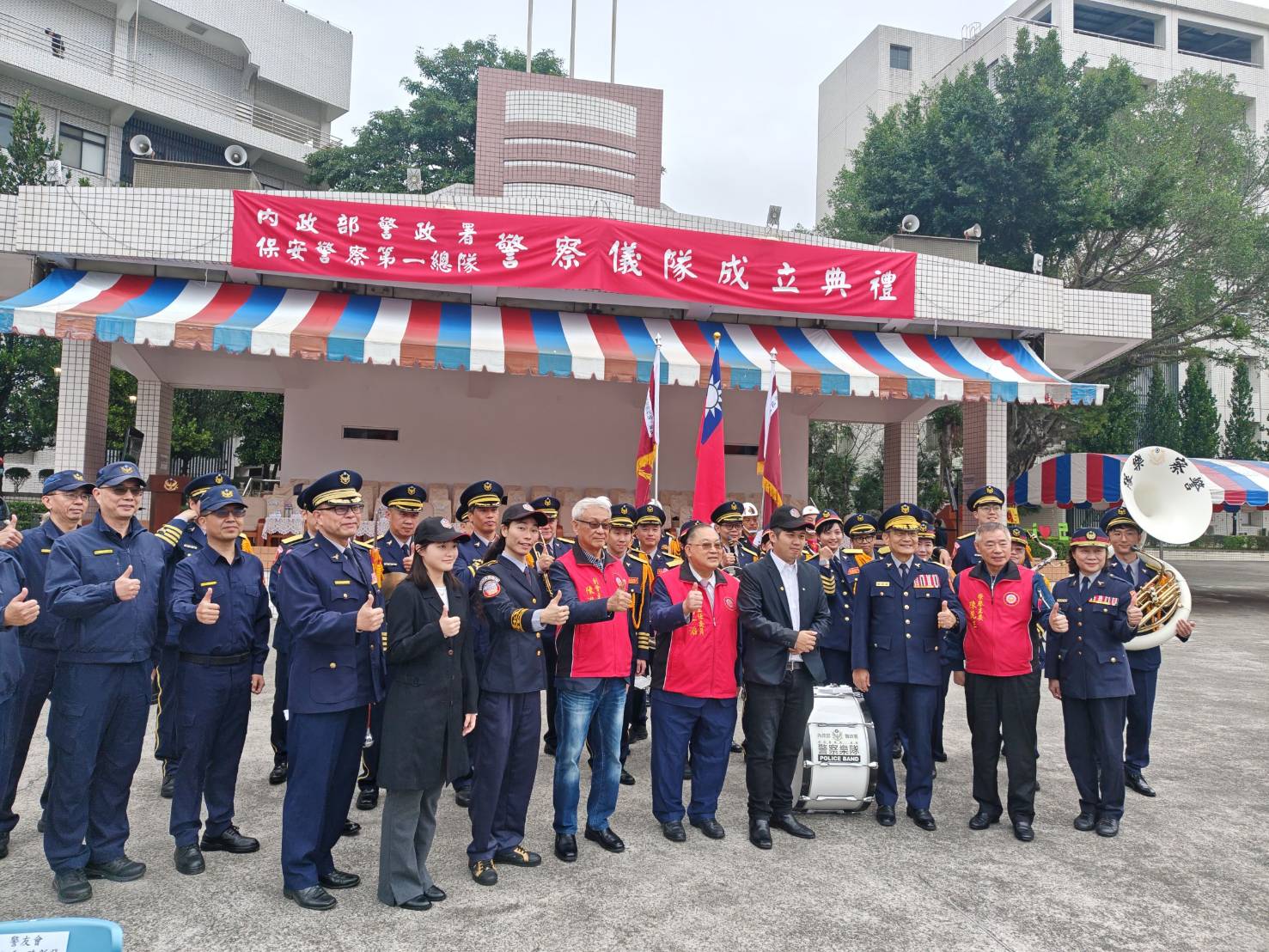 保安警察第一總隊儀隊重啟儀式圓滿完成。(圖/記者翻攝)