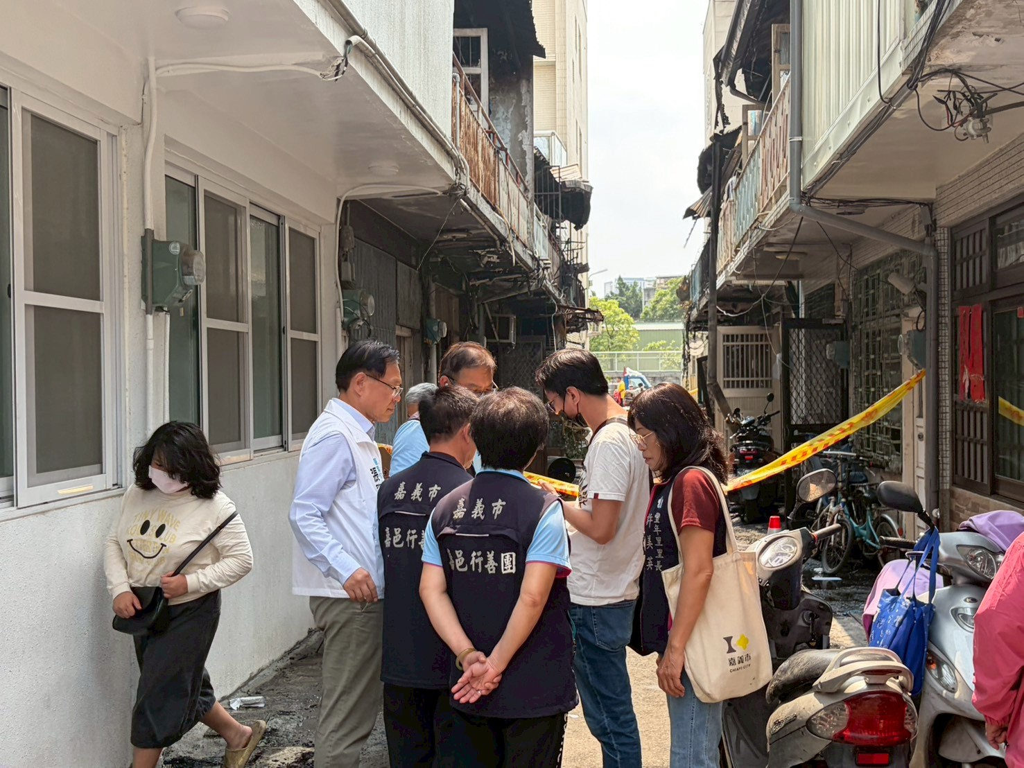 張啓楷指出，未來將推動針對老舊聚落的全面盤點與分級管理，優先針對高風險區域進行防火改善。（圖／民眾黨嘉義黨部）