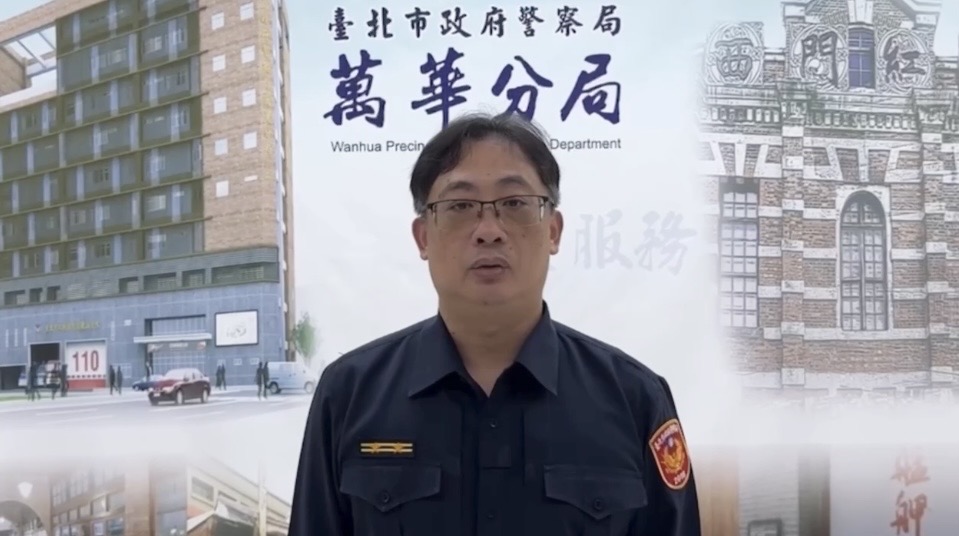萬華分局龍山派出所所長楊進華案情說明。（圖／記者 趙靜姸翻攝）