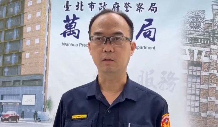 萬華分局西園路派出所所長黃英洲案情說明。（圖／記者 趙靜姸翻攝）
