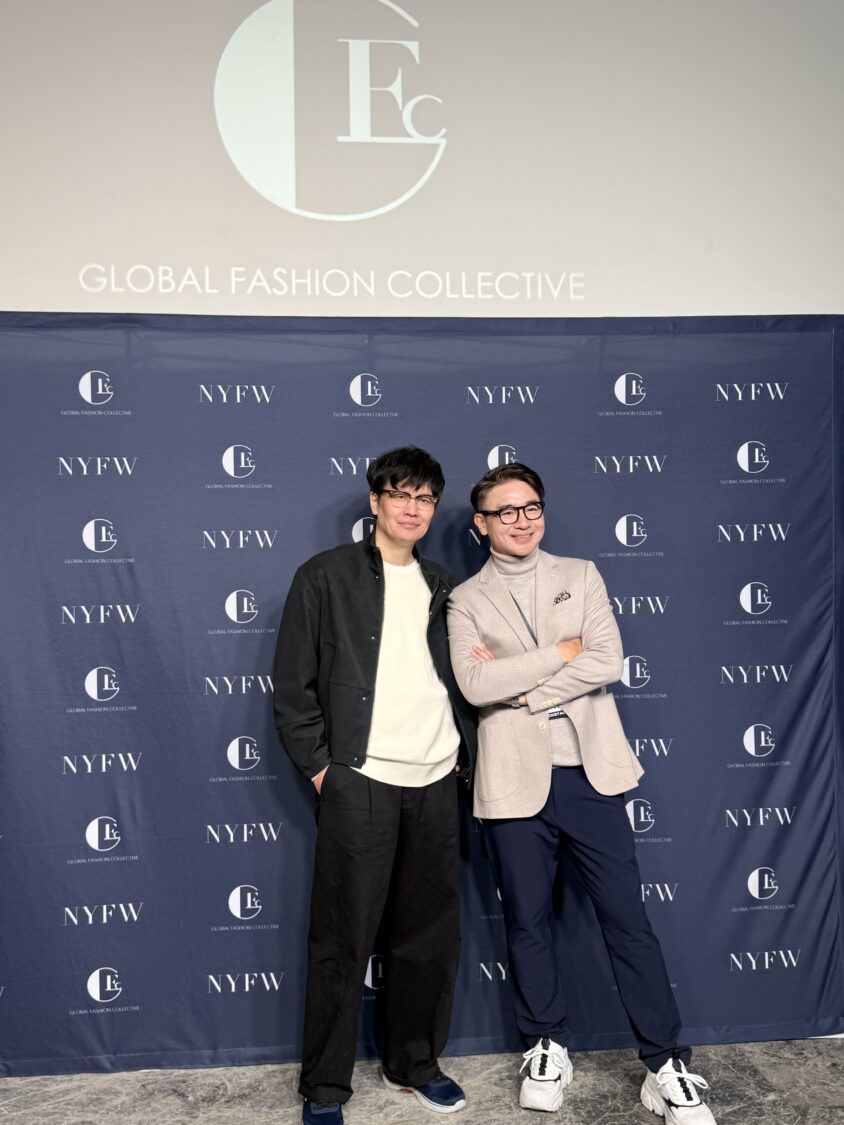 蓓朵娜創辦人PAUL老師（右）贊助2019年巴黎時裝周唯一受邀展出的台灣設計師施堉霖 YULIN。(圖/蓓朵娜 提供)
