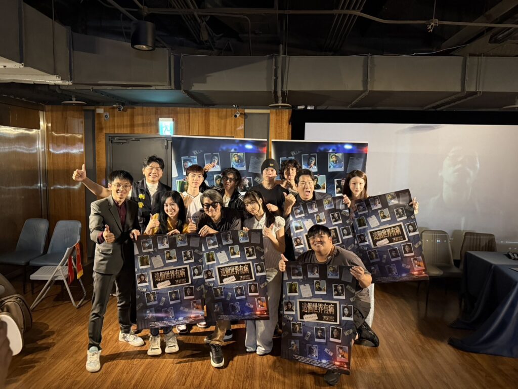 左起-製片人蘇俊夫、羅崴、林靖軒、溫俊硯、導演林煜為、吳奇軒、謝珮筠、林子璿、陳侑宥、劉爾金、劉旭康、張可芙。(圖/種子影業 提供)