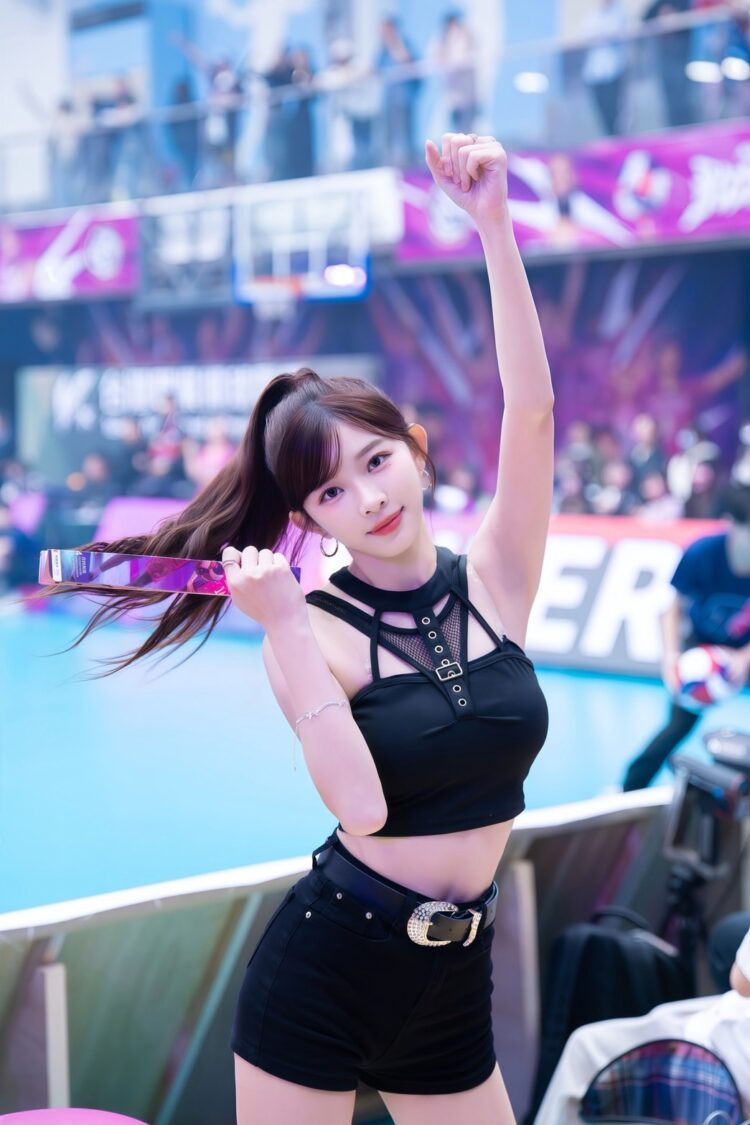 啦啦隊女孩穎樂，首次以桃氣女孩啦啦隊員身份跨國應援演出。(圖/影響力動能 提供)