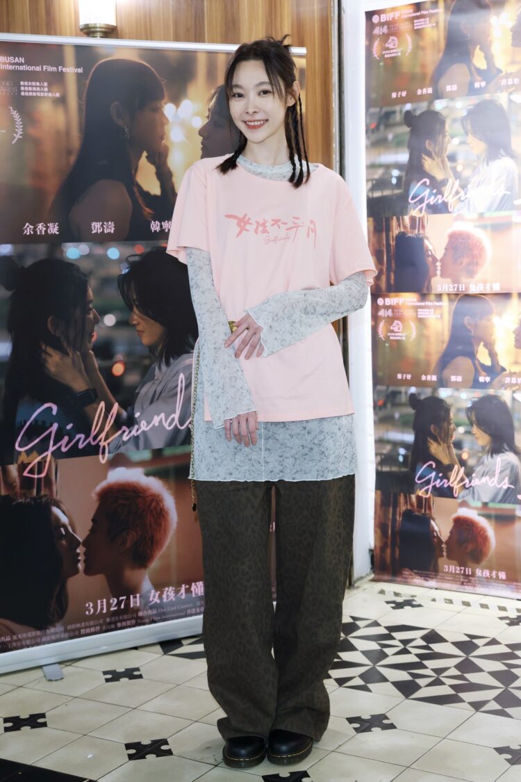 澳門新秀劉漪琳首次來台為電影「女孩不平凡」展開宣傳工作。(圖/東哥 攝）