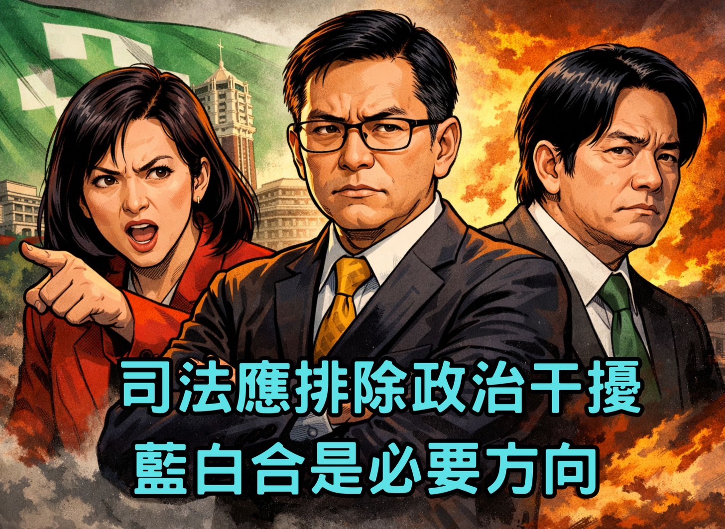 蔡富澧表示，「藍白可以合作，但民眾黨不能失去主體性。」 （圖/Ai生成示意）