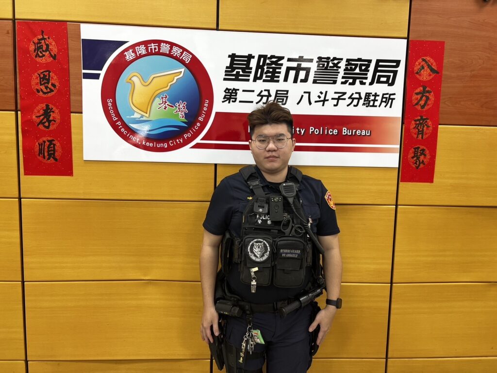 第二分局八斗子分駐所警員胡品宏。(圖／記者薛秀蓮 翻攝)