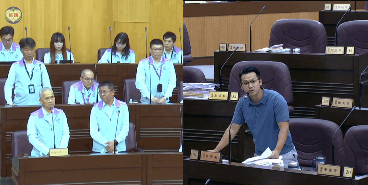 桃捷需求量激增 李宗豪籲應積極處理增購列車 桃園市議員李宗豪今(24)日在議會質詢中,提到機場捷運載運量不斷上升,能否考慮增購列車解決根本問題。(記者翻攝)