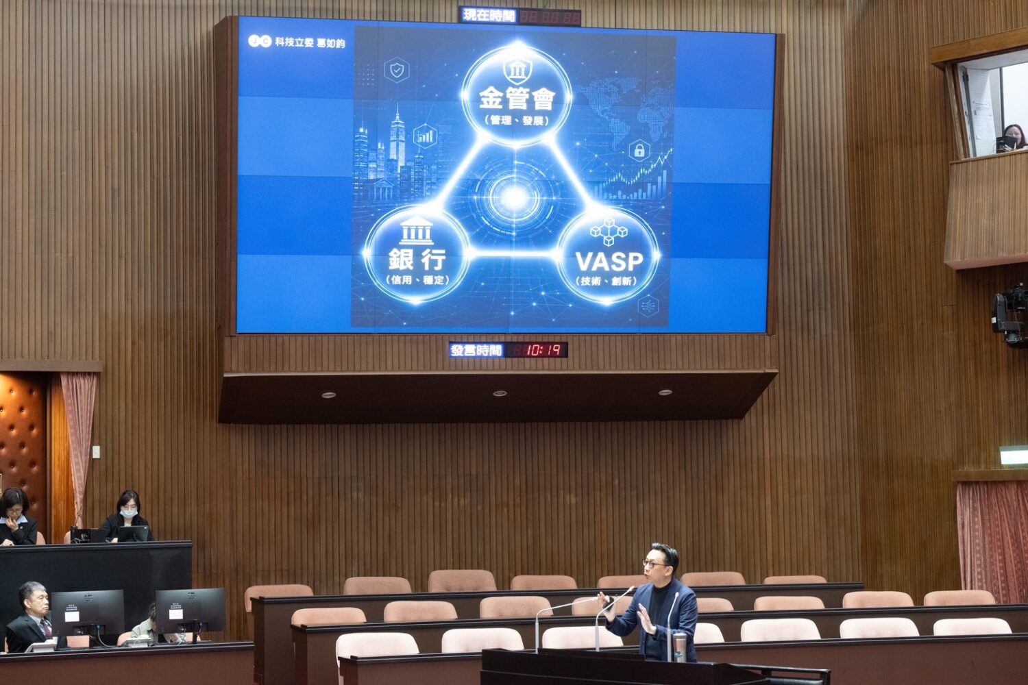 葛如鈞要求行政院超前部署，支持金管會建立專責單位與專責人力，必要時研議擴大證期局或成立新局處。(圖／葛如鈞國會辦公室)