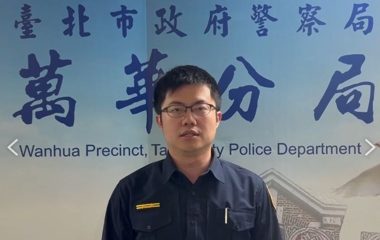 萬華分局西門町派出所所長陳韋勲案情說明。（圖／記者 趙靜姸翻攝）