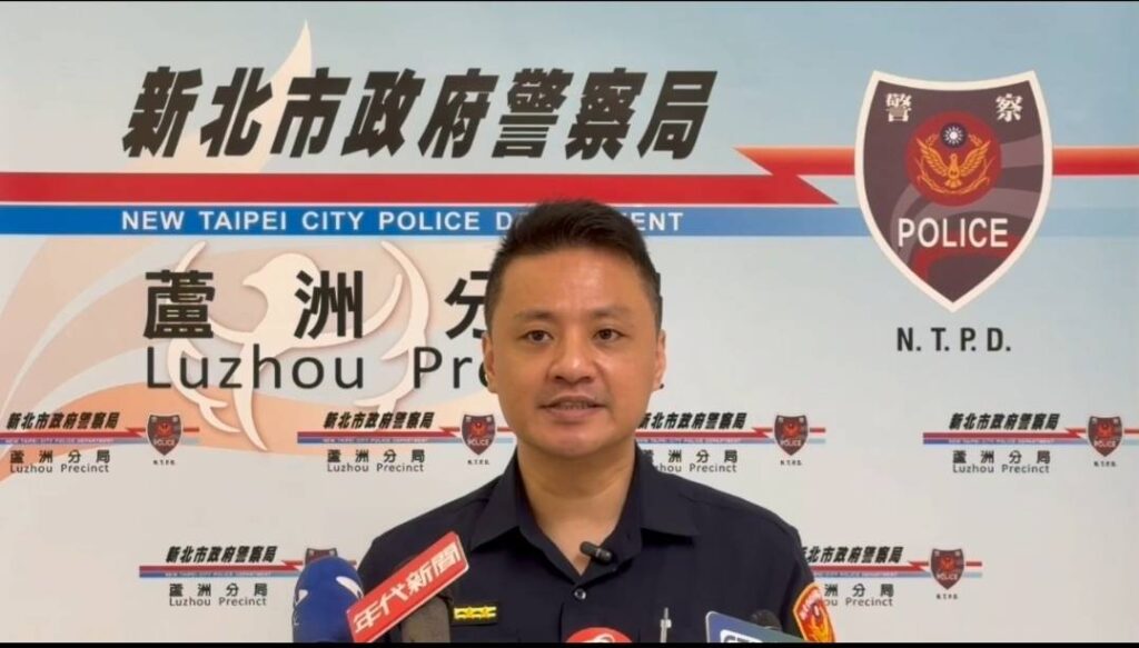 蘆洲分局副分局長陳冠宇說明案情。(圖／記者李健興 翻攝）