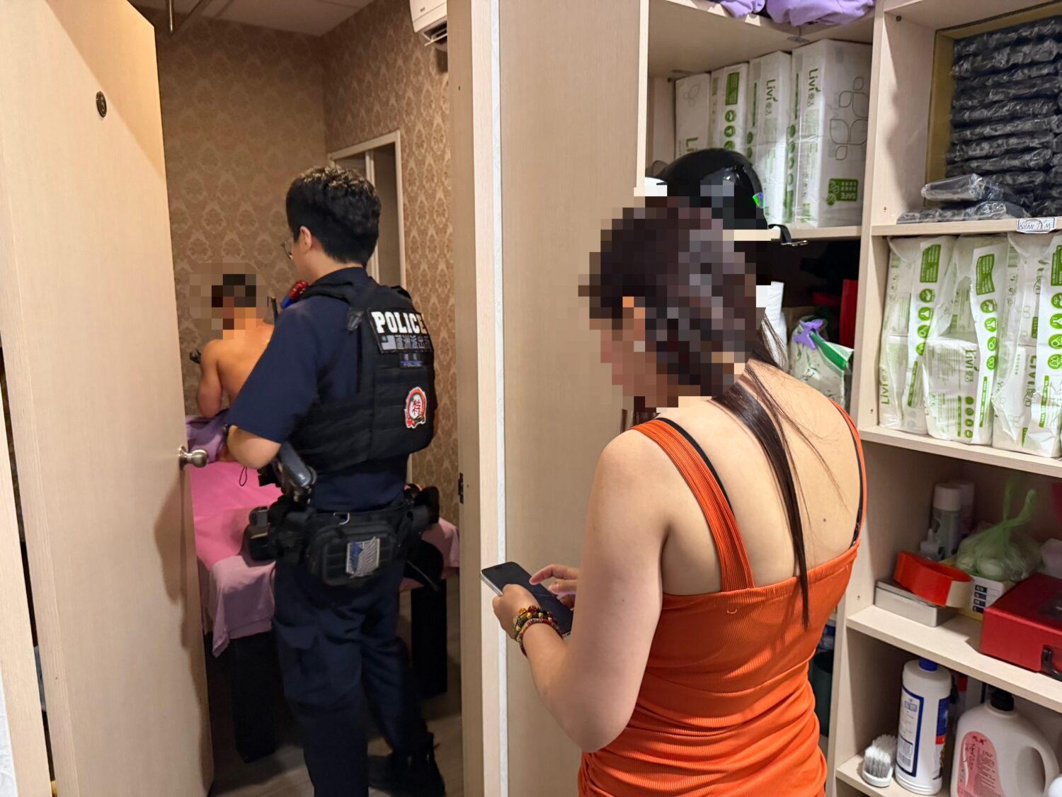 店家經多次通知，仍未改善，警方依法處理。(圖／記者李健興 翻攝）