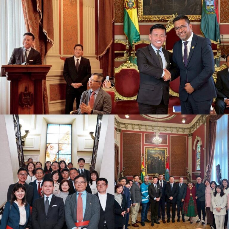 台北市議會議長戴錫欽率議會參訪團赴玻利維亞首都拉巴斯進行交流。（圖／戴錫欽臉書粉絲頁）