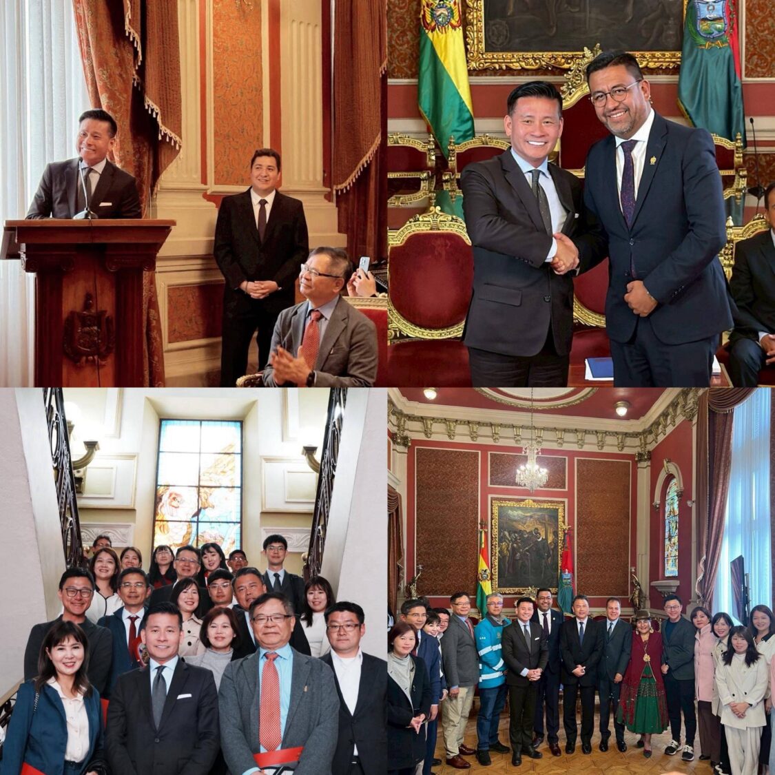 台北市議會議長戴錫欽率議會參訪團赴玻利維亞首都拉巴斯進行交流。（圖／戴錫欽臉書粉絲頁）