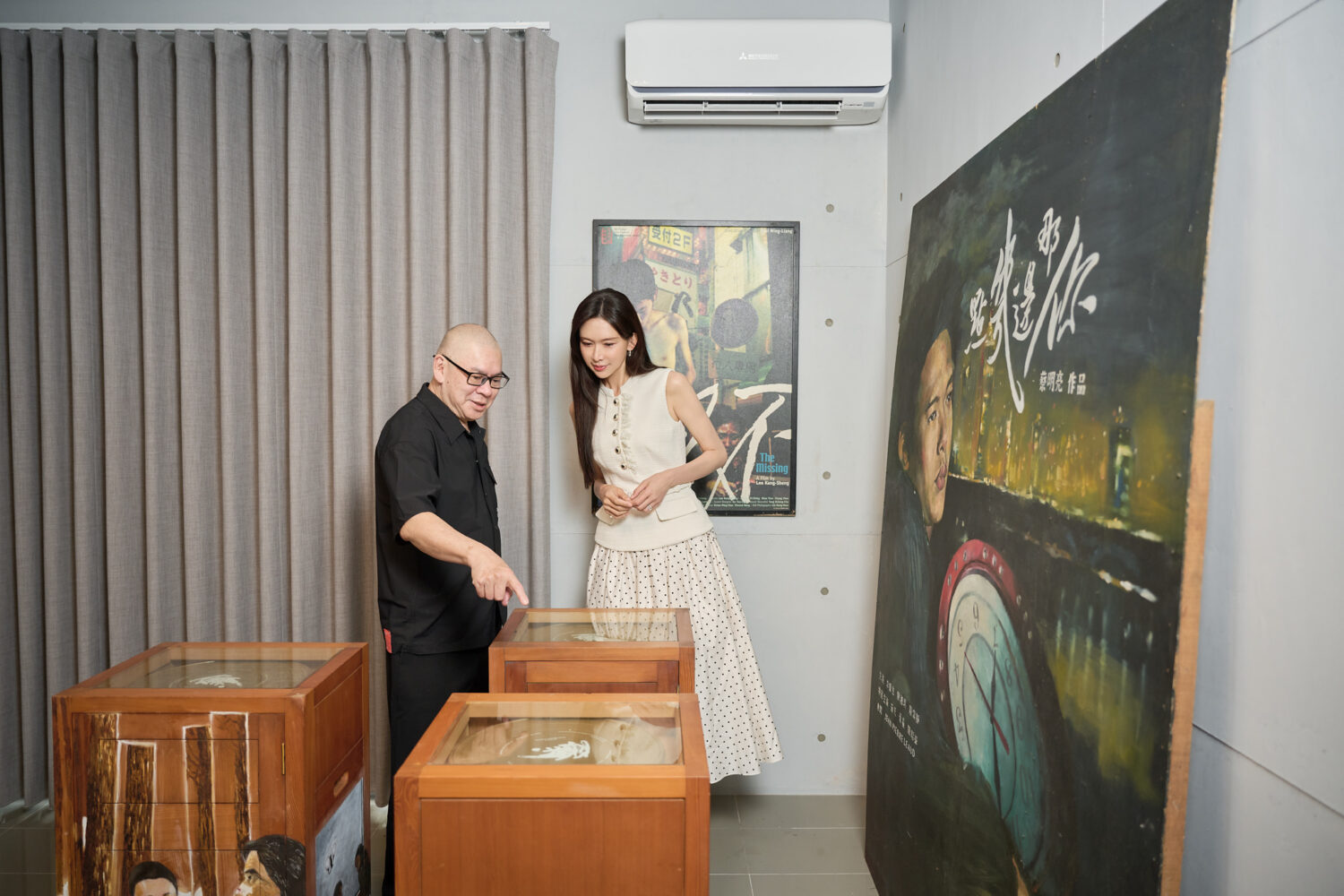 空氣美學事務所攜手三菱重工空調代言人林志玲，共同出席國際名導蔡明亮的藝術空間。(圖/空氣美學事務所 提供)
