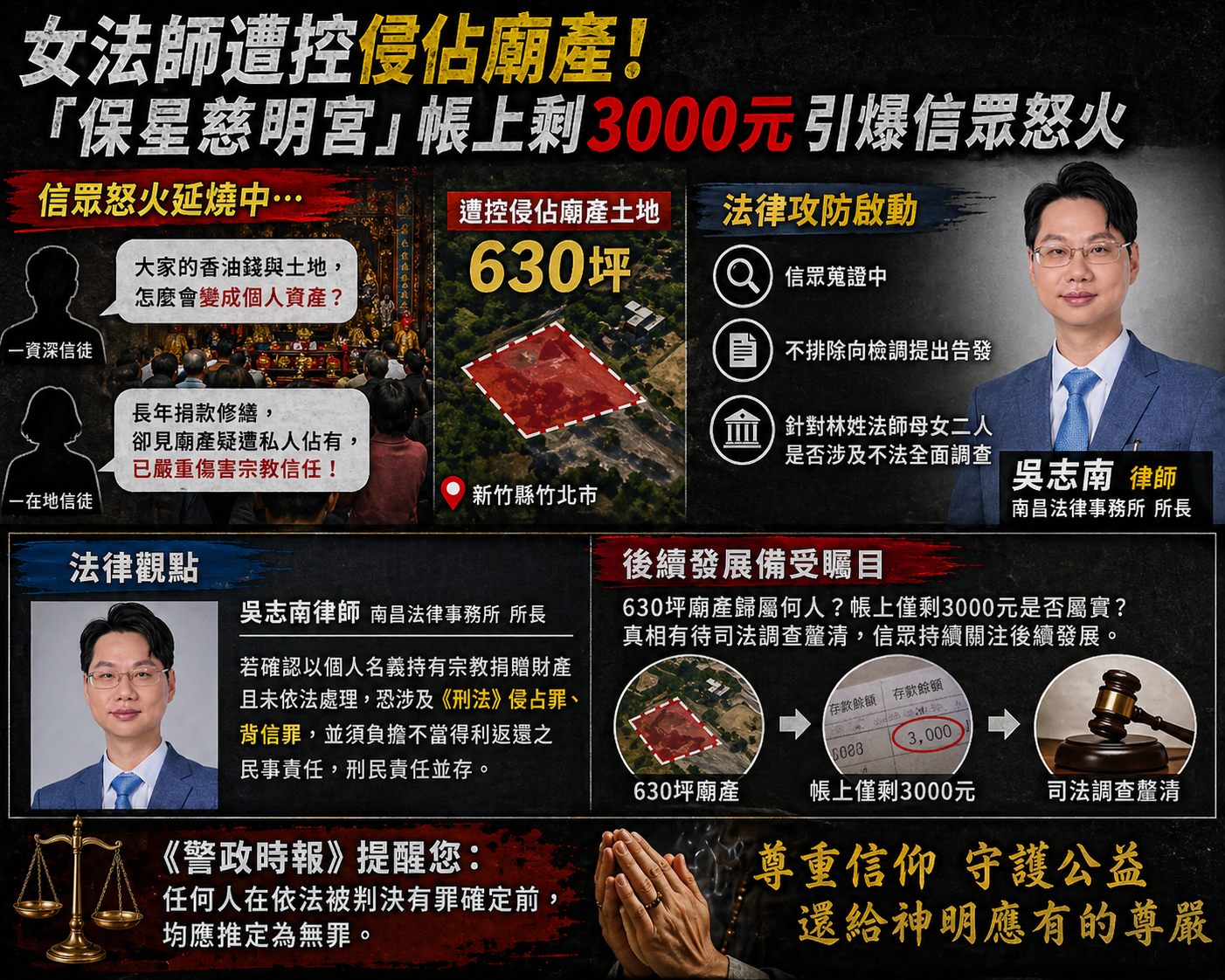 律師分析廟產爭議法律責任