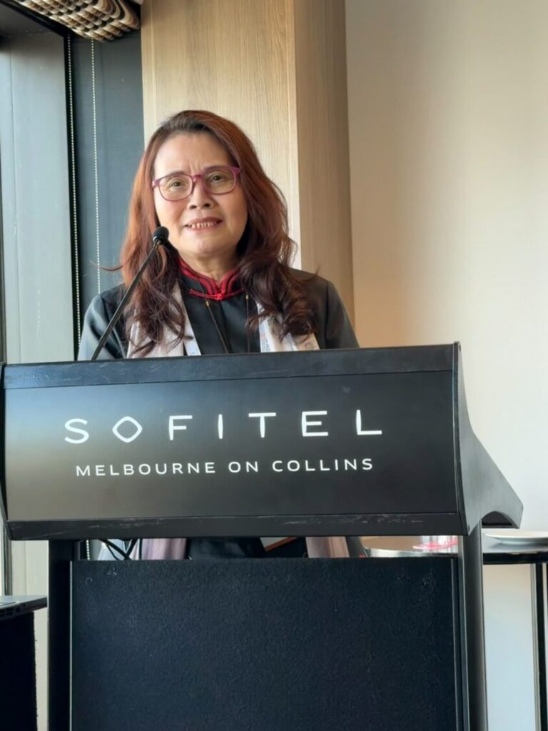 2026年國際會計準則制定機構論壇（IFASS），王怡心董事長專題報告：「從政策到實踐：會研基金會推動氣候相關揭露落地之經驗分享」。（圖／會研基金會提供）