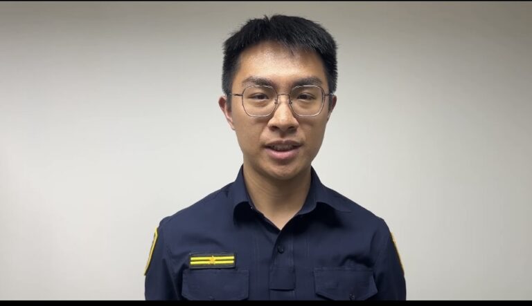 安全檢查大隊分隊長簡廷安(圖／記者戴昱弘 翻攝）