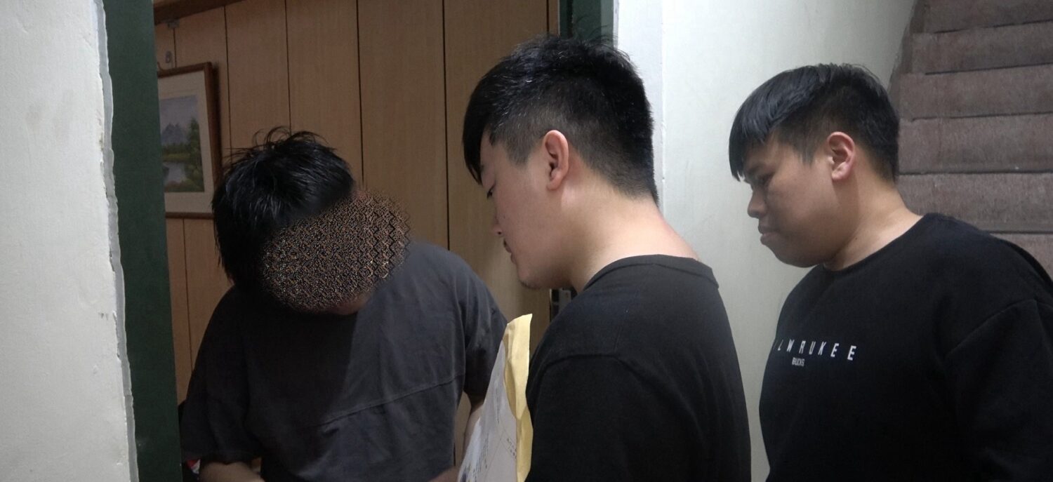 警方拘提蔡嫌。（記者徐煜勝翻攝）