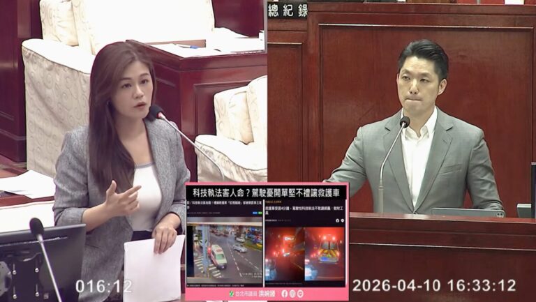 台北市議員洪婉臻倡「科技執法測試期通知單」制度，先提醒再開罰降低爭議。（圖／洪婉臻辦公室提供）