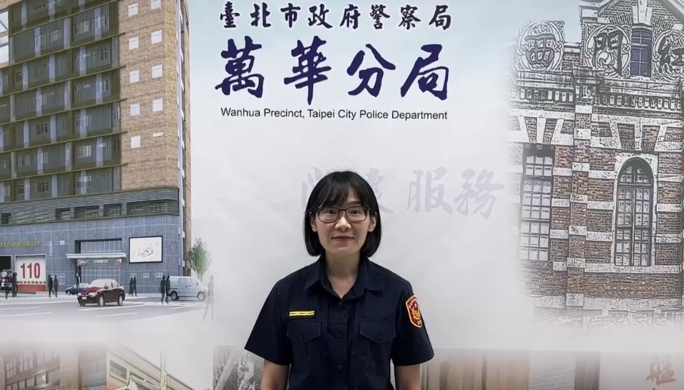 萬華分局青年路派出所所長陳靚紋案情說明。（圖／記者 趙靜姸翻攝）