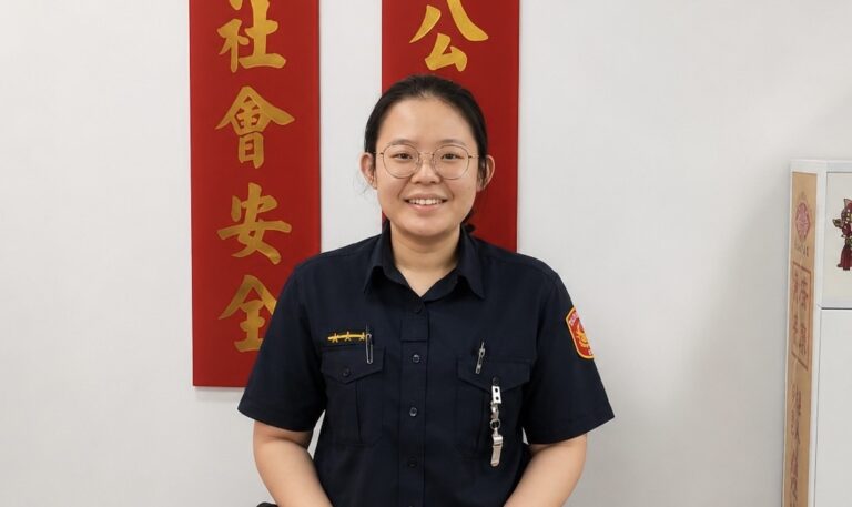 萬華分局康定路派出所警員陳嘉倩。(圖/記者 趙靜姸翻攝)