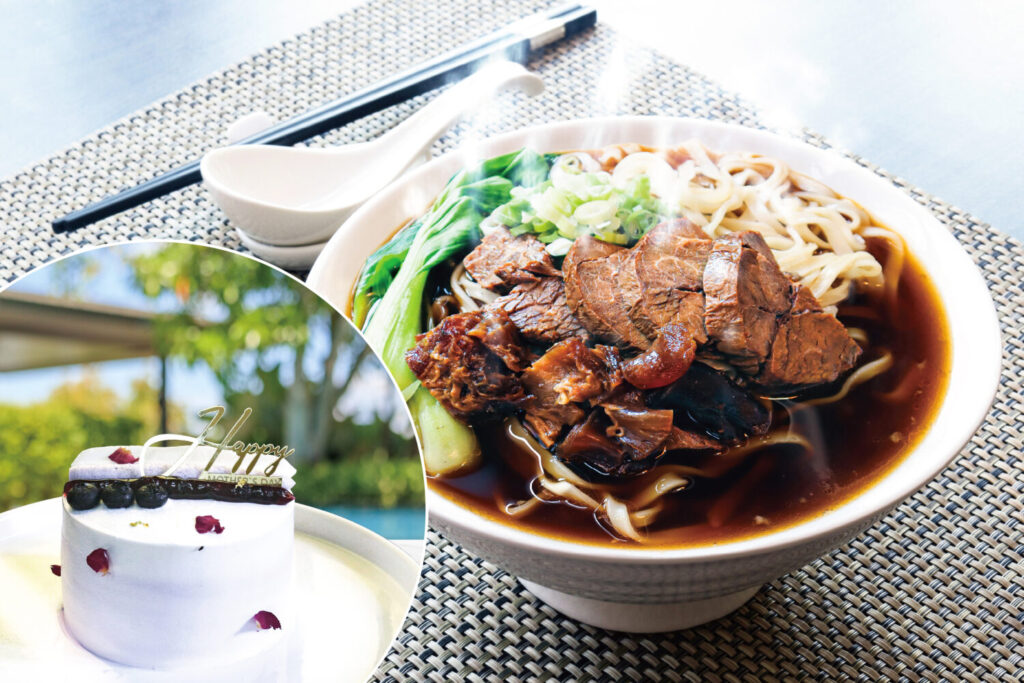 大板根冰淇淋與招牌牛肉麵。(圖／大板根森林溫泉酒店 提供)