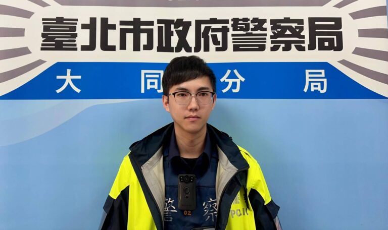 大同分局寧夏路派出所警員李奕勳。(圖／記者戴昱弘 翻攝