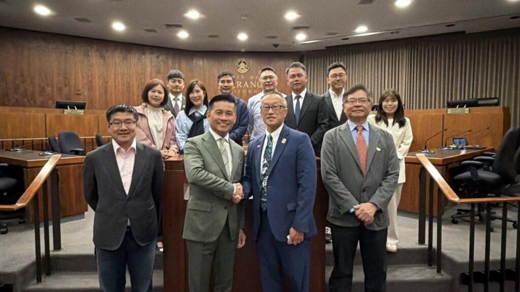 台北市議會議長戴錫欽率團訪問美國加州托倫斯市。（圖／戴錫欽粉專）