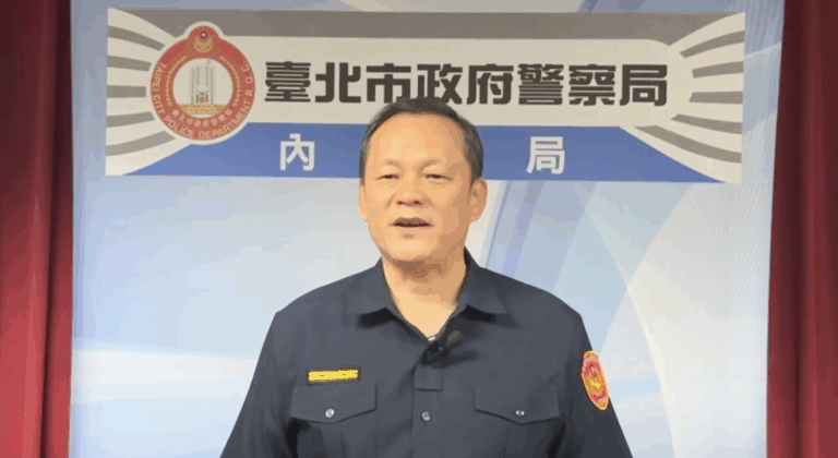 說明人：內湖分局副分局長蔡三保。(圖／記者薛秀蓮 翻攝)