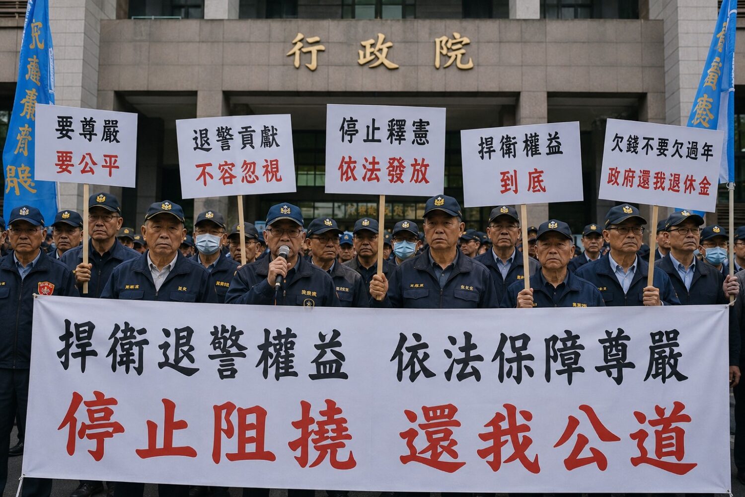 捍衛退警權益，依法保障尊嚴。（圖／AI示意圖）