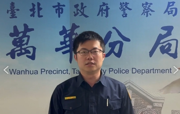 萬華分局西門町派出所所長陳韋勲案情說明。（圖／記者 趙靜姸翻攝）