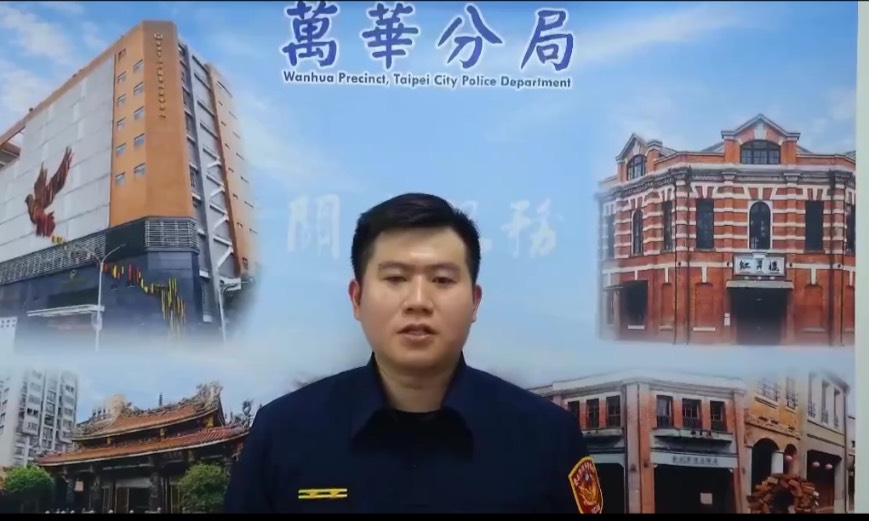 萬華分局莒光派出所所長蘇昱傑案情說明。(圖/記者 趙靜姸翻攝)