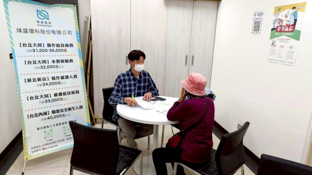 面試環節。（圖／南港銀髮人才服務據點題供)