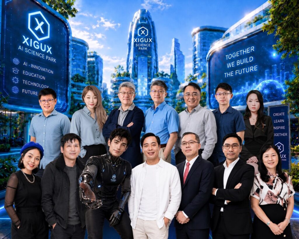 園區發展團隊總召伍丞令宣布，未來將於桃園規劃建設兼具科技研發、人才培育、產業合作、創新資本及國際交流功能的AI數位創新基地，打造台灣連結全球AI與數位創新的重要合作平台。(圖／記者翻攝)