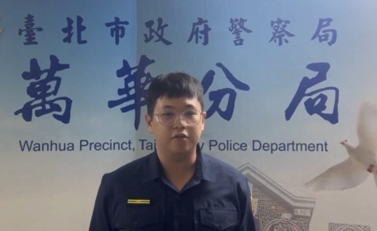 萬華分局西門町派出所副所長陳祈佑案情說明。(圖/記者 趙靜姸翻攝)
