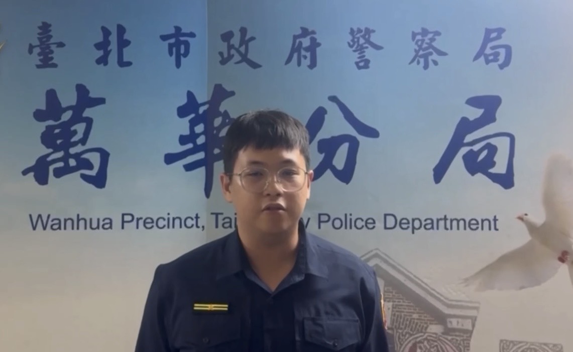 萬華分局西門町派出所副所長陳祈佑案情說明。(圖/記者 趙靜姸翻攝)
