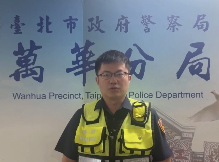 萬華分局西門町派出所所長陳韋勲案情說明。（圖／記者 趙靜姸翻攝）