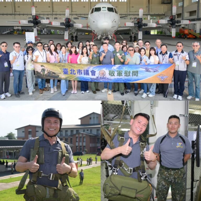 台北市議會議長戴錫欽率跨黨派議員勞軍。(圖/戴錫欽粉專)