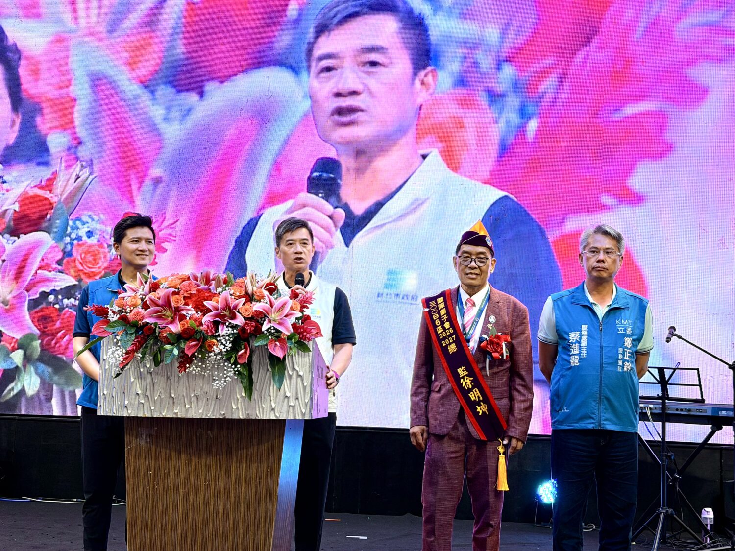 新竹市副市長林琨瀚到祝賀徐明坤總監榮任期待帶領獅子會在為社會公益奉獻。(圖/記者林照東攝)