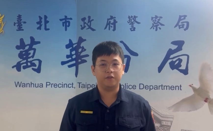 萬華分局西門町派出所副所長陳祈佑案情說明。（圖／記者 趙靜姸翻攝）