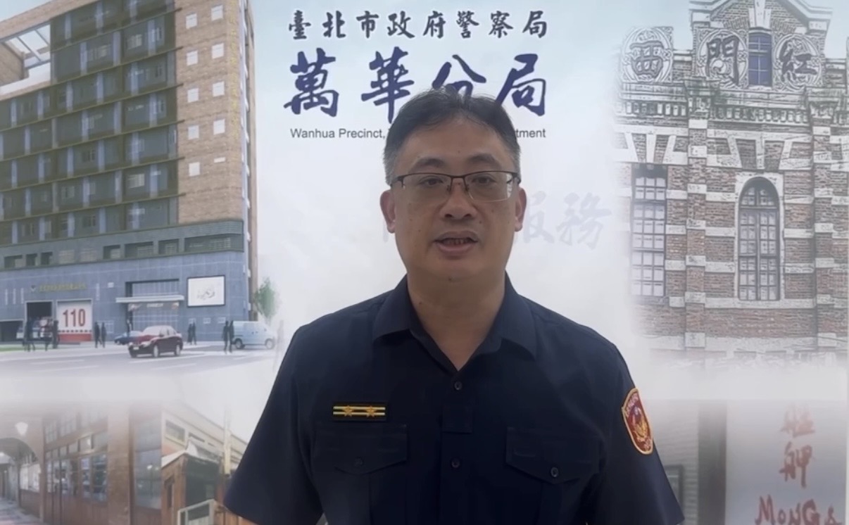 萬華分局龍山派出所所長楊進華案情說明。(圖/記者 趙靜姸翻攝)