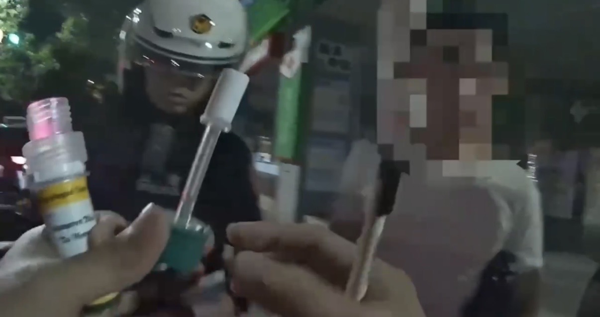 警方對男子的檢測結果呈安非他命陽性反應,員警隨即將其帶返派出所調查,全案詢問後移送臺灣臺北地方檢察署偵辦。 (圖/記者 趙靜姸翻攝)