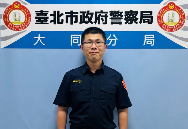 大同分局建成派出所警員徐醇譯。(圖/記者 戴昱弘翻攝)