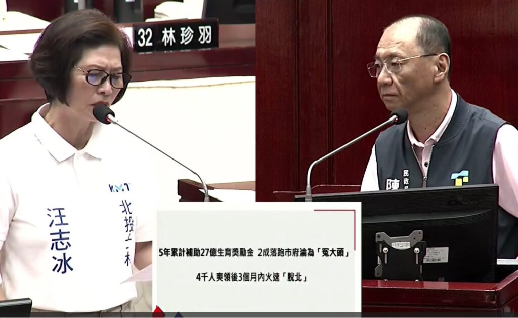 汪志冰議員認為，對於領了就跑的生育補助，必須要有防堵機制，不能讓納稅的臺北巿民當「冤大頭」!（圖／汪志冰辦公室）