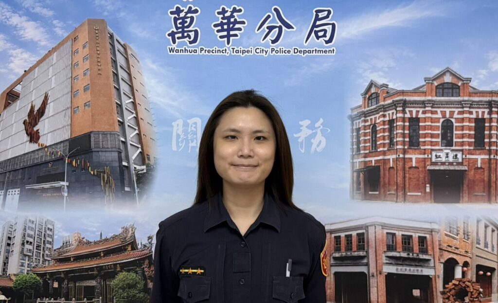 萬華分局西園路派出所警員王鈺婷。（圖／記者 趙靜姸翻攝）