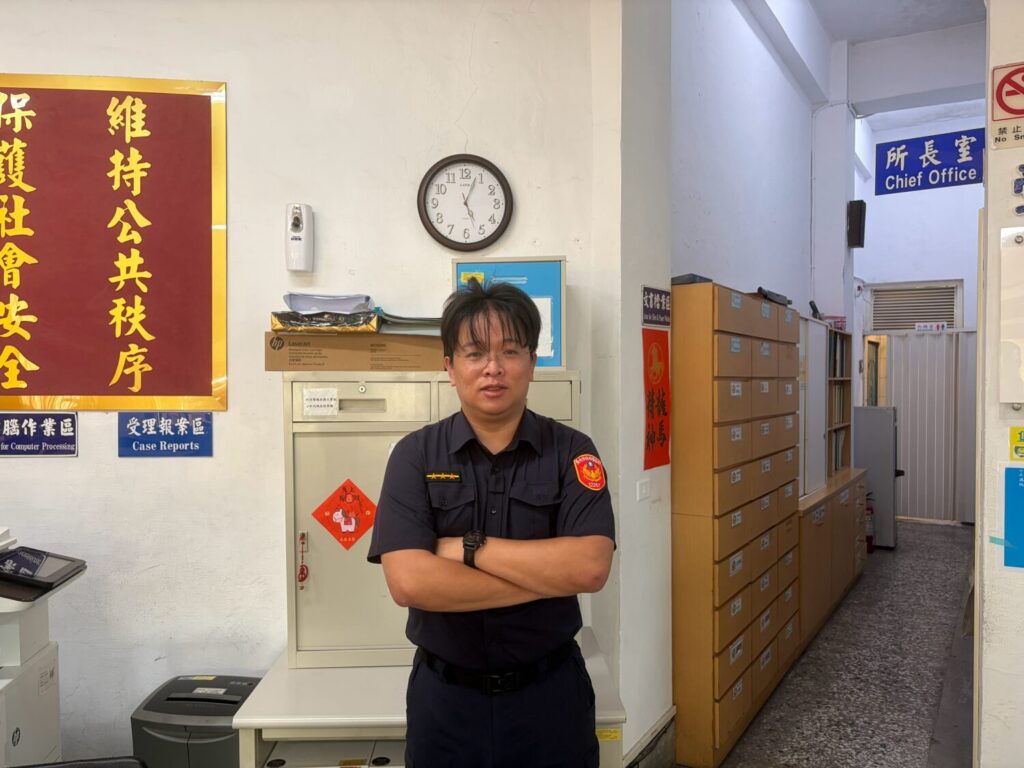 大湖派出所警員林益賢。（圖／記者薛秀蓮 翻攝)