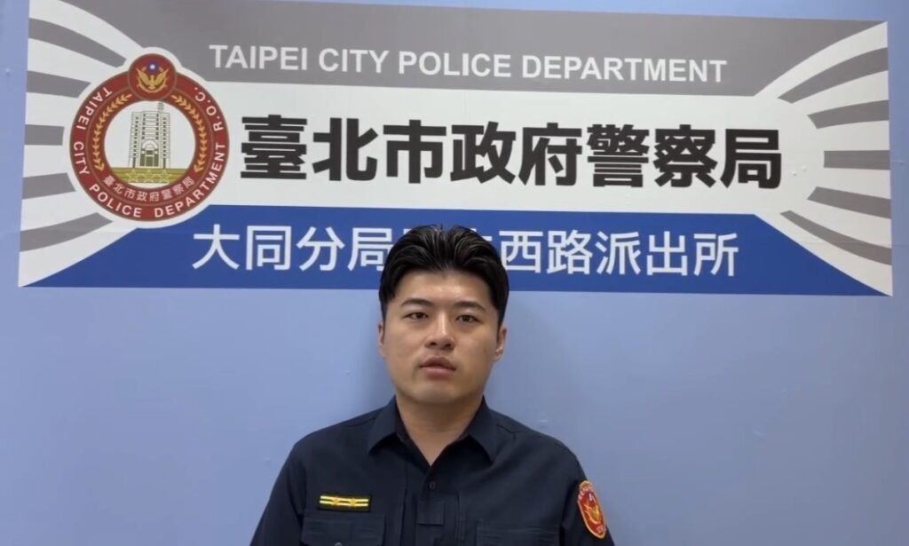 大同分局民生西路派出所所長周煌彬案情說明。（圖／記者 戴昱弘翻攝）