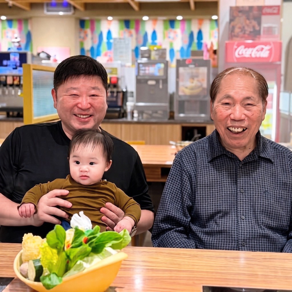 今（23）日適逢祖父母節，張峻（左一））主張以「拚經濟、顧家庭、護安全」為治理主軸，打造「花蓮福利縣」。（圖／記者 趙靜姸翻攝）